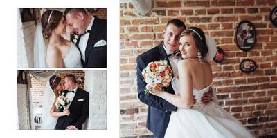 Braut und Bräutigam am Hochzeitstag. foto