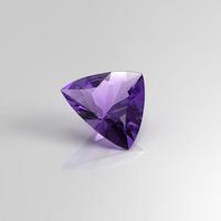 Amethyst-Edelstein Billionen 3D-Rendering foto