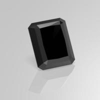 schwarzer onyx edelstein strahlend 3d rendern foto