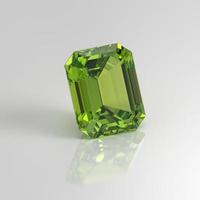 Peridot Edelstein Smaragd 3D-Rendering foto