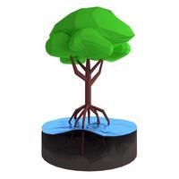 Mangrovenbaum, 3D-Darstellung foto