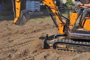 Baggermaschine auf der Baustelle foto