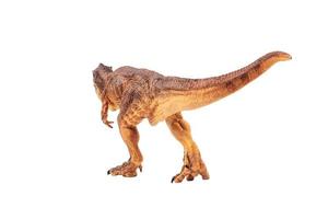 tyrannosaurus rex, dinosaurier auf isoliertem hintergrund foto