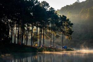 morgens am pang ung see, provinz pang ung mae hong son foto