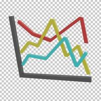 diagramm 3d illustration oder diagramm 3d symbol foto