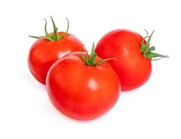 frische Tomaten isoliert auf weißem Hintergrund.
