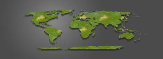 3D-Kartendarstellung der Welt foto