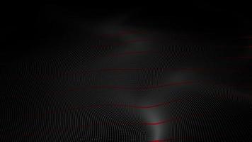 Wellenfluss digitaler Partikel auf schwarzem Hintergrund, abstrakter Hintergrund des digitalen Cyberspace foto