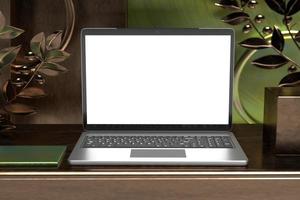 Laptop-Bildschirm-Mockup-Vorlage Notebook Pro foto