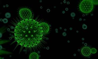 covid-19-virus-ncov-konzept. abstrakte bakterien- oder viruszelle in kugelform mit langen antennen. Corona-Virus aus Wahan, China-Krisenkonzept. pandemie- oder virusinfektionskonzept - 3d-rendering.