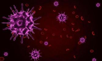 Coronavirus 2019-ncov neuartiges Coronavirus-Zellkonzept. gefährliche Grippestämme als Pandemie. Mikroskop-Virus aus nächster Nähe. 3D-Rendering. foto