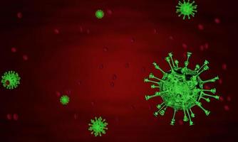 medizinische illustration der coronavirus-krankheit covid-19-infektion. china-pathogene respiratorische influenza-covid-viruszellen. Neuer offizieller Name für die Coronavirus-Krankheit namens Covid-19. 3D-Rendering.