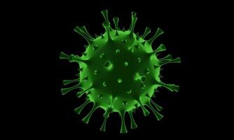 medizinische illustration der coronavirus-krankheit covid-19-infektion. china-pathogene respiratorische influenza-covid-viruszellen. Neuer offizieller Name für die Coronavirus-Krankheit namens Covid-19. 3D-Rendering.