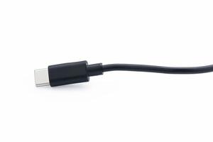 USB-Typ-C-Kabel isoliert auf weißem Hintergrund. mit Beschneidungspfad foto
