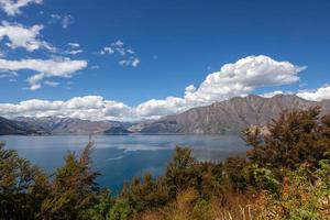 Malerischer Blick auf den Lake Hawea in Neuseeland foto