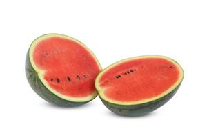 Wassermelone lokalisiert auf weißem Hintergrund foto