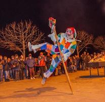 dossena bergamo italien 16. februar 2019 darstellung von masken. aus der Komödie der Kunst foto