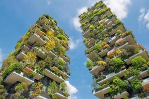 Mailand Italien 2019 Häuser mit Garten auf der Terrasse foto