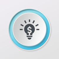 Glühbirne Schaltfläche Logo Symbol intelligentes Geld foto