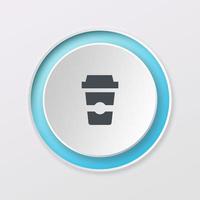 Logo-Schaltfläche zum Mitnehmen der Kaffeebestellung foto