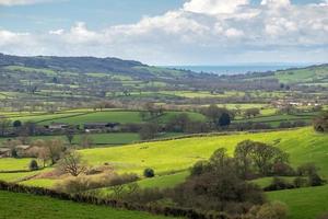 Malerischer Blick auf die hügelige Landschaft von Somerset foto