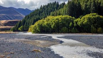 Malerischer Blick auf den Fluss Waitaki in Neuseeland foto