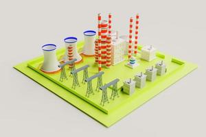 3D-Kernkraftwerksfabrik foto