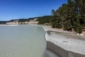 Blick auf den Rakaia-Fluss foto