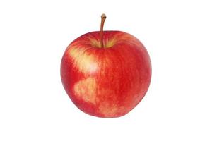 roter Apfel isoliert auf weißem Hintergrund mit Beschneidungspfad. foto