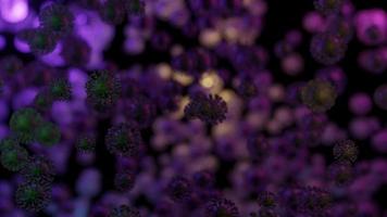 3D-Rendering Coronavirus 2019-ncov und Coronaviren Influenza Medical Health Pandemievirus im Mikroskopvirus aus nächster Nähe foto