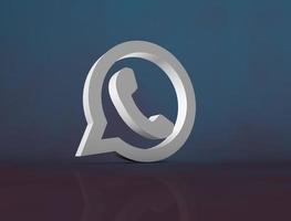 Gredient Whats App Logobild 3D-Rendering 3D-Rendering-Bilder foto