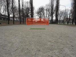 Torpfosten im Fußballfeld foto