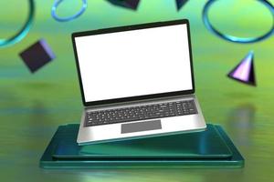 Macbook-Laptop-Bildschirm-Mockup-Vorlage foto