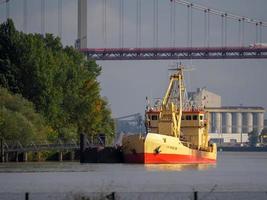 Bordeaux, Frankreich, 2016. La Maqueline vor Anker in Bordeaux foto