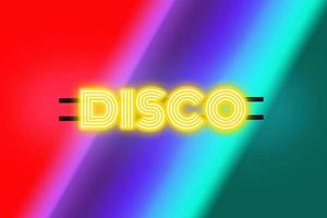 Disco-Neonbanner, Lichtschild. foto