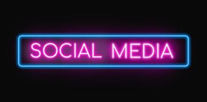 social media neonbanner, lichtschild. foto