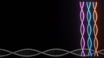 abstrakte Vektor-DNA-Struktur. medizinische Wissenschaft Hintergrund 3D-Rendering foto