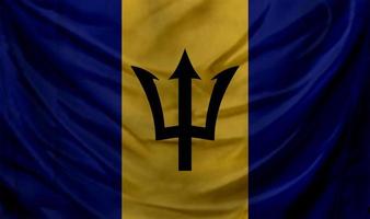 Barbados-Flagge weht. hintergrund für patriotisches und nationales design foto