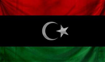 Libyen-Flaggen-Wellendesign foto
