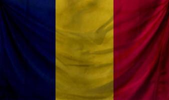 Tschad-Flagge weht. hintergrund für patriotisches und nationales design foto