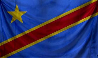 Fahnenschwingen der demokratischen Republik Kongo. hintergrund für patriotisches und nationales design foto
