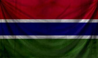 Gambia-Flagge weht. hintergrund für patriotisches und nationales design foto