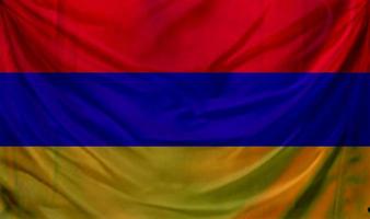 Armenien-Flagge weht. hintergrund für patriotisches und nationales design foto