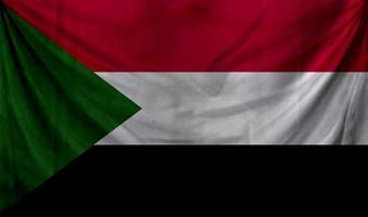 Sudan-Flaggen-Wellendesign foto