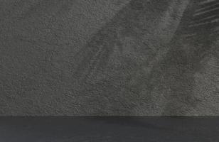 abstrakter leerer Raum schwarze Steinmauer Hintergrund Grunge-Textur-Stil., 3D-Modell und Illustration. foto