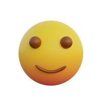 3D-Darstellung kleiner Smiley-Ausdruck Emoticon foto