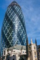 London, Großbritannien, 2015. Blick auf das Gherkin-Gebäude in London foto