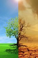 das Konzept der globalen Erwärmung und Dürre foto