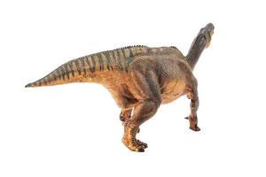 Iguanodon, Dinosaurier auf weißem Hintergrund foto