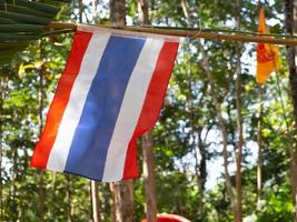 Thailand-Flagge und Natur foto